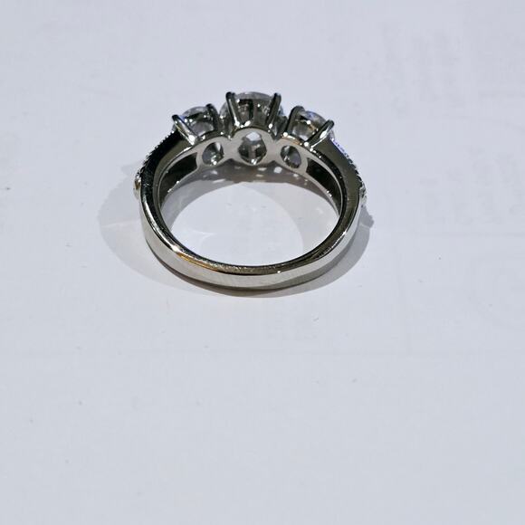 3 White CZ Stone 2 Piece Ring and Necklace Set NWOT - Picture 6 of 7